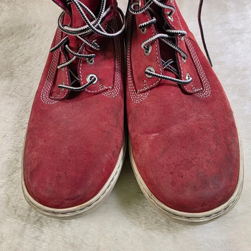 Timberland earthkeepers 2.0 Cupsole Chukka Red Nubuck Sneakers Mens 9.5 Worn